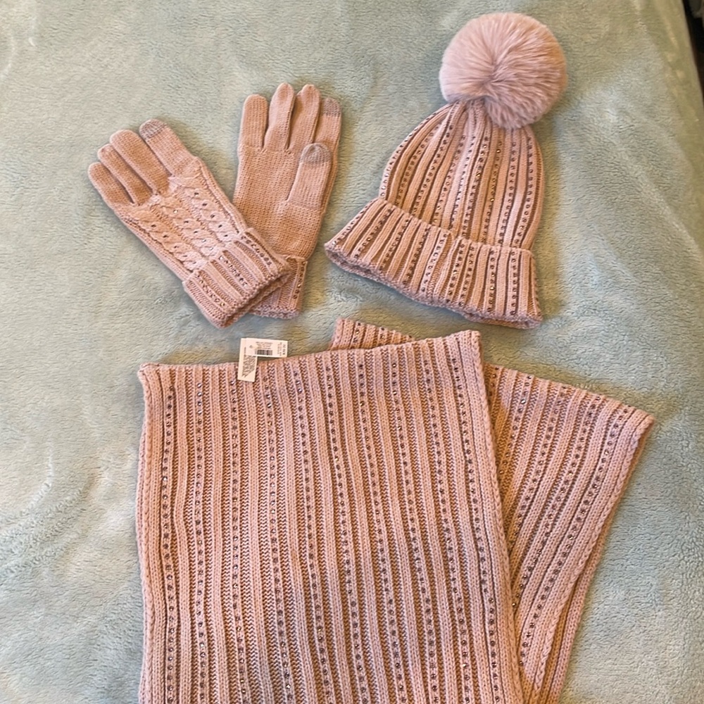 NWT! White House Black Market Hat, Gloves and Scarf Set